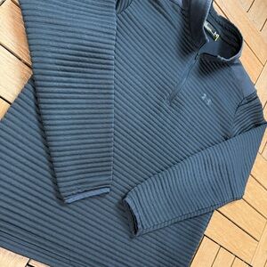 Under Armour Men's Dark Gray Ribbed Quarter-Zip Pullover